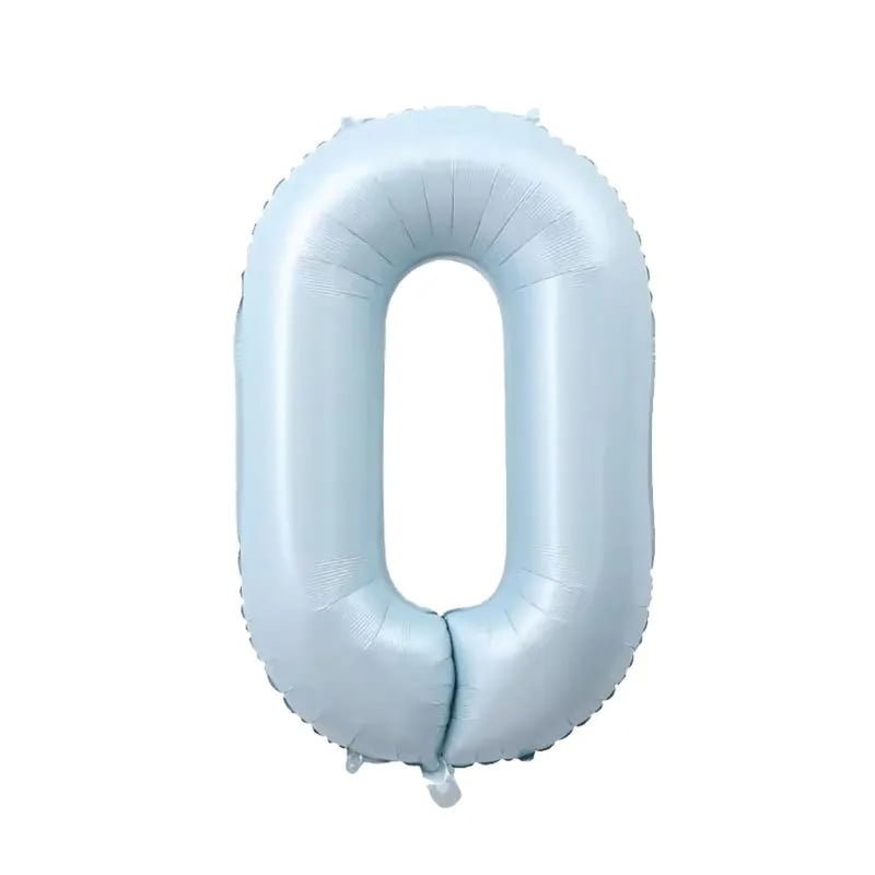 Number Zero Balloon Pastel Blue Sky Blue Light Blue 32" Large Party Birthday Balloon