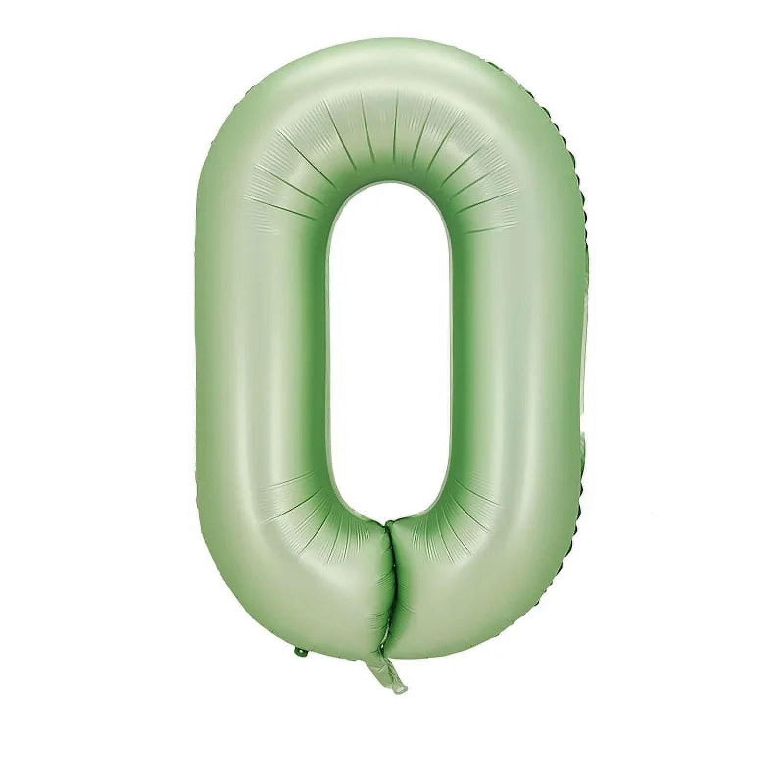 Number Zero Balloon Pastel Sage Green Number 0 Balloon 32" Large Party Birthday Balloon