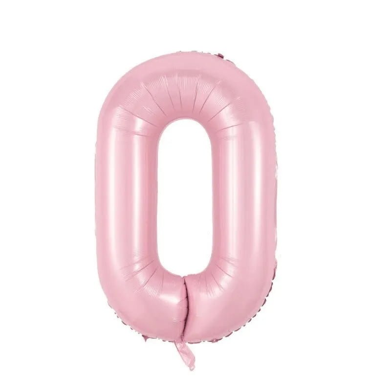 Number Zero Balloon Soft Pastel Pink Number 0 Balloon 32" Large Party Decoration