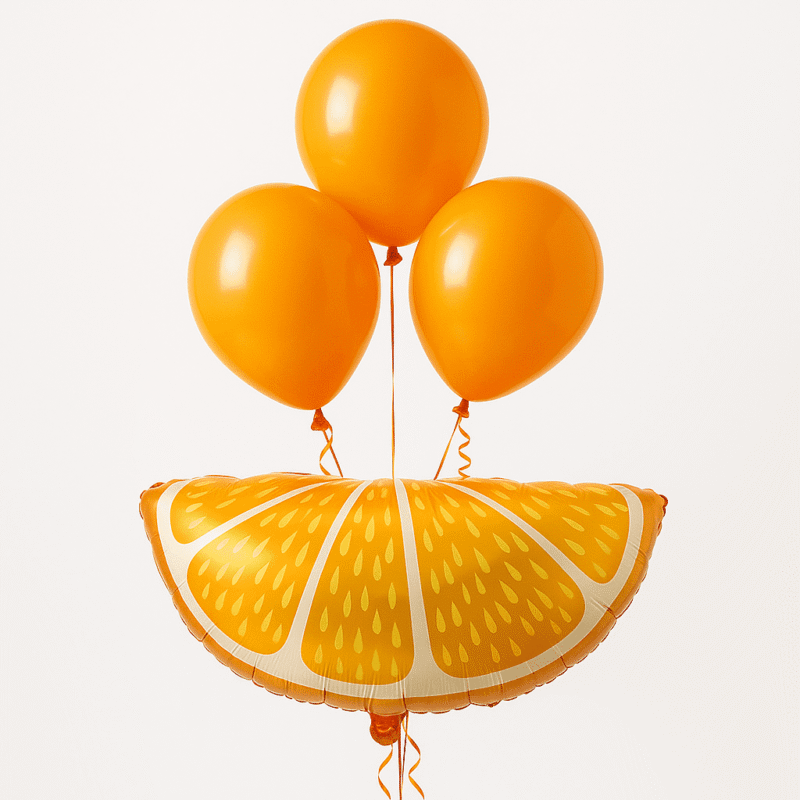 Orange Shaped Balloon Large Orange Mylar Foil Balloon