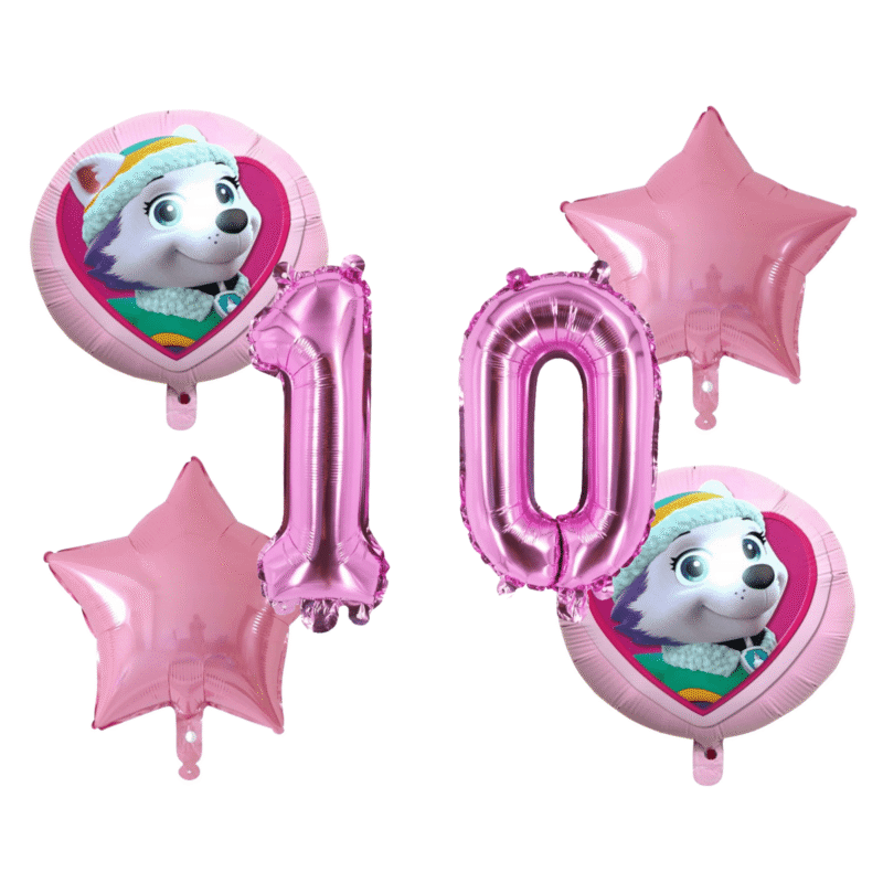 Paw Patrol Skye 10th Birthday Pink Foil Balloon Set Girls Party