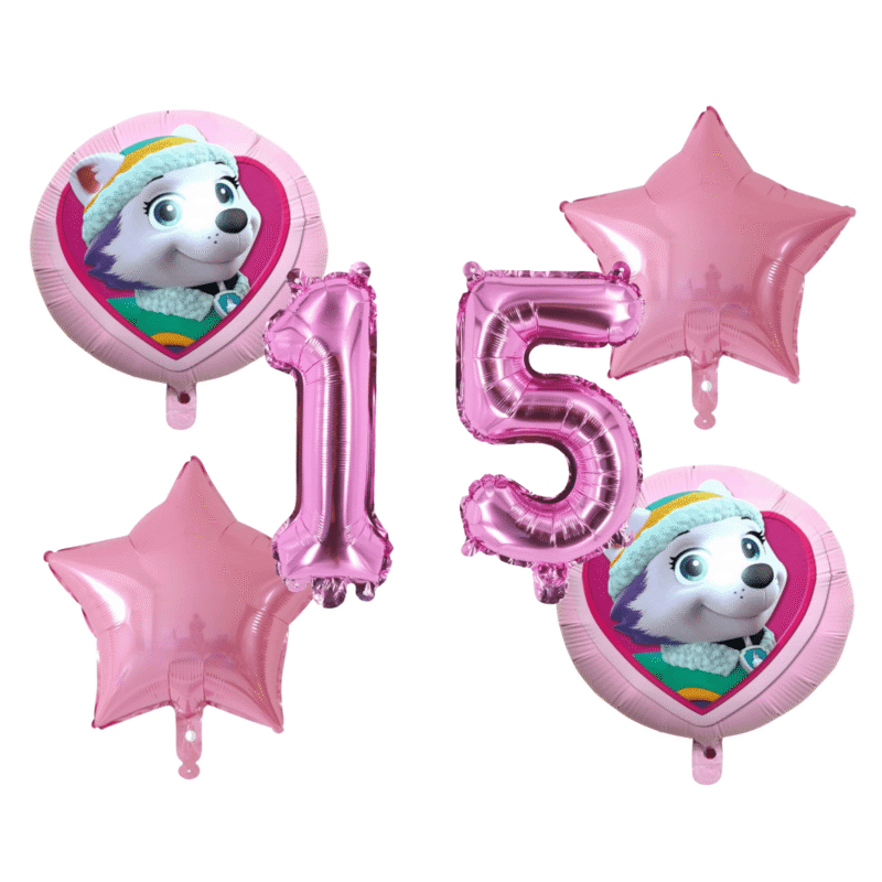 Paw Patrol Skye 15th Birthday Foil Balloon Set Pink Party