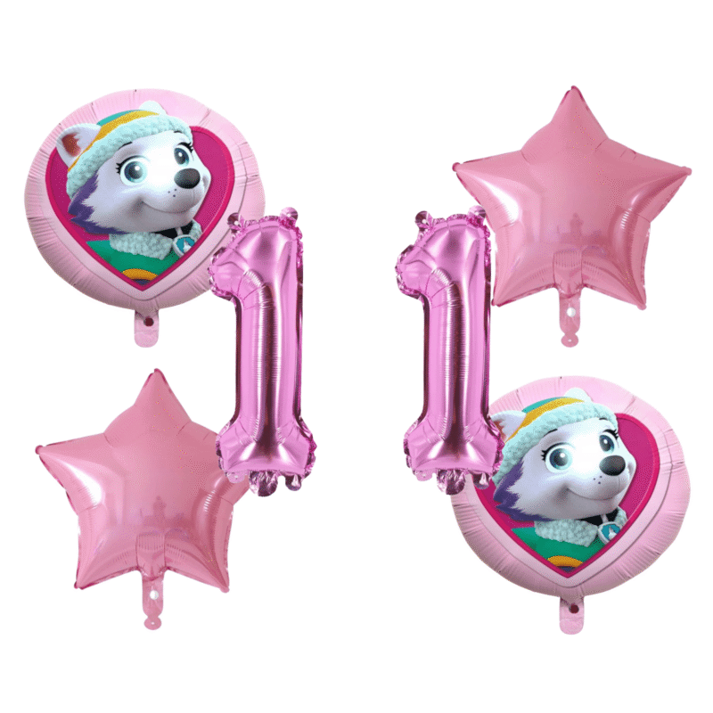 Paw Patrol Skye 1st Birthday Foil Balloon Set Pink Girl Party