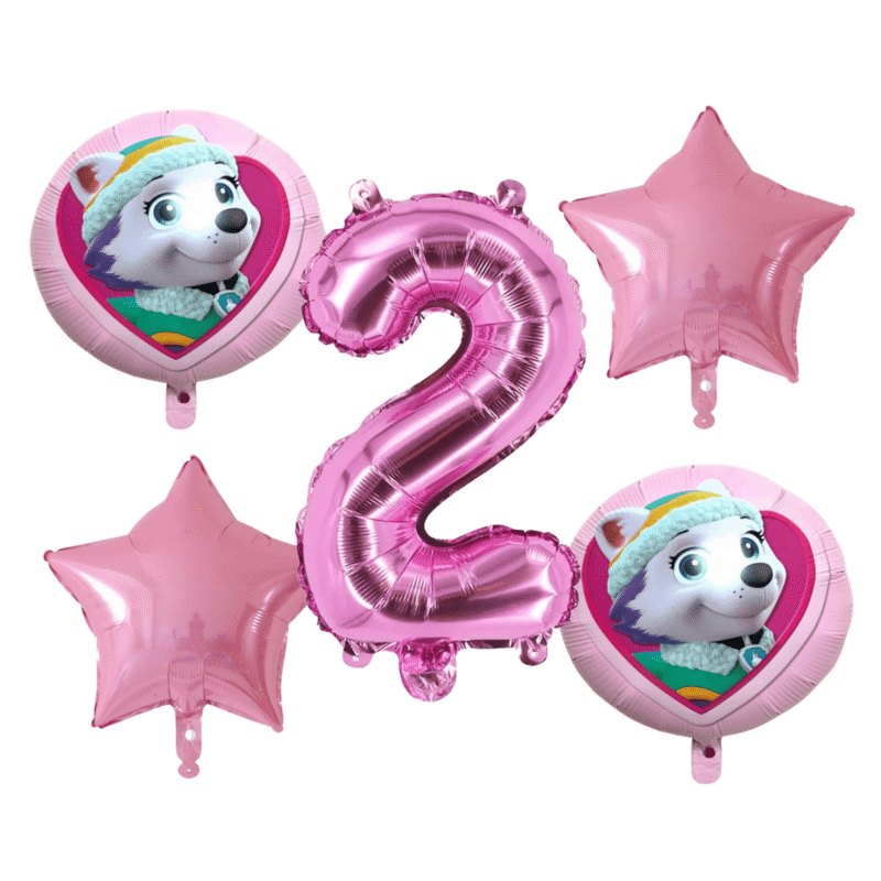 Paw Patrol Skye 2nd Birthday Foil Balloon Set Pink Girl