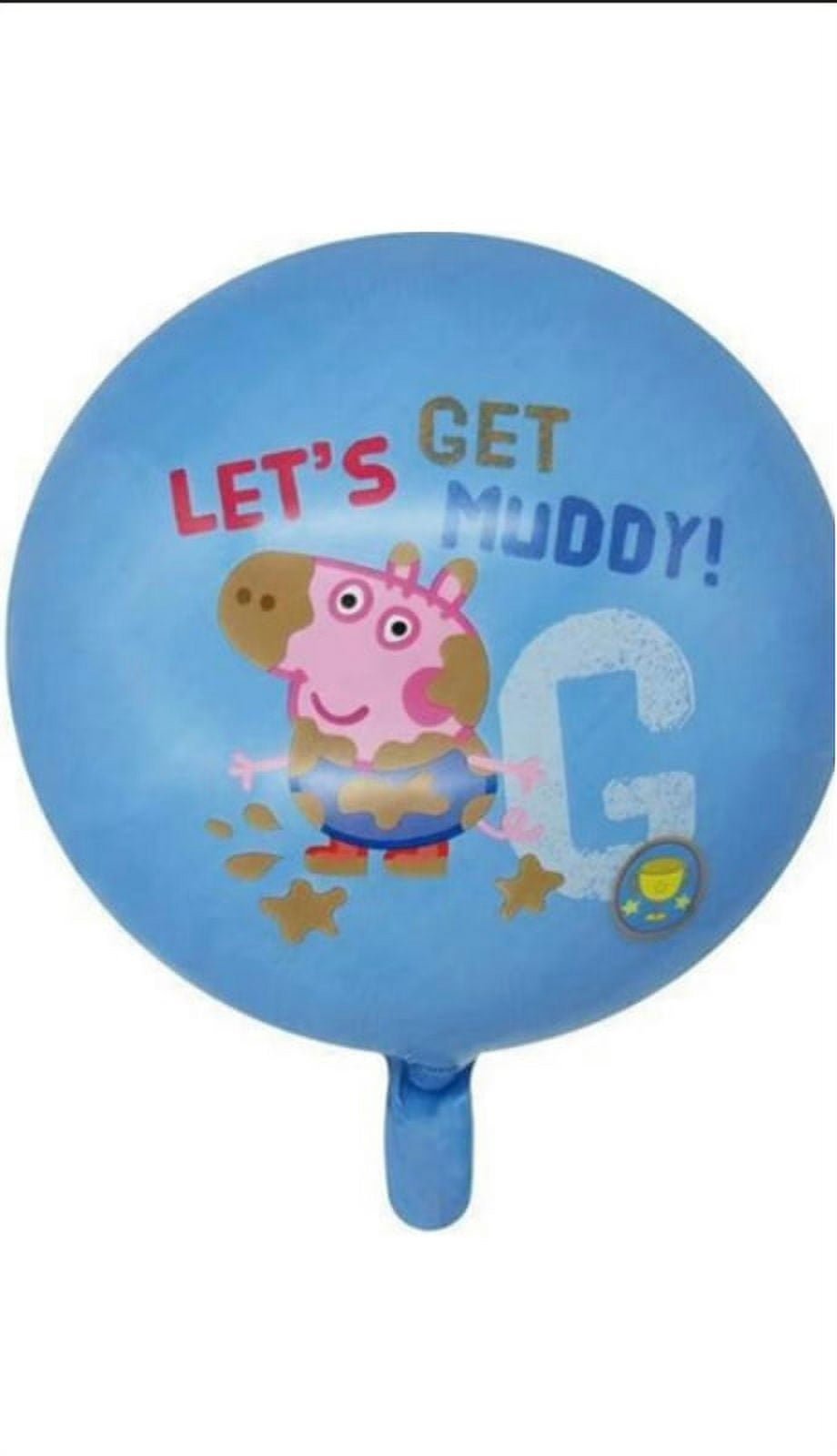 Peppa Pig 18 Mylar Balloon - Let's Get Muddy! Perfect for Kids Birthday Parties and Peppa Pig Themed Events