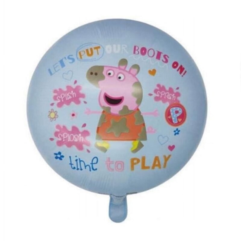 Pig 18 Mylar Balloon - Time to Play! Ideal for Kids Birthday Parties and Pig Themed Events