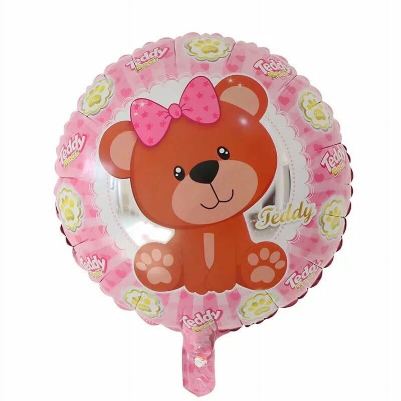 Pink Baby Teddy Bear Balloon Baby Shower Girl Balloon