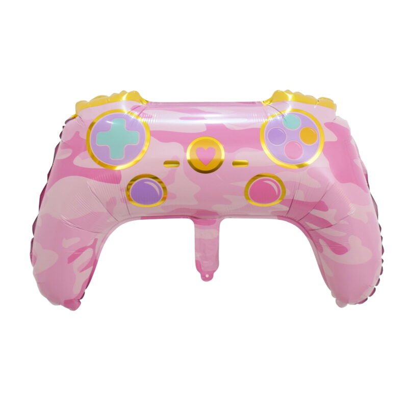 Pink Gaming Balloon Controller Shape Foil Mylar Balloon Gamer Party Balloon