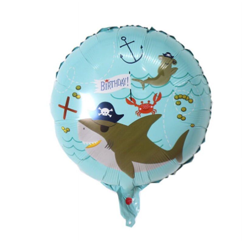 Pirate Under the Sea Adventure Rounded Mylar Balloon