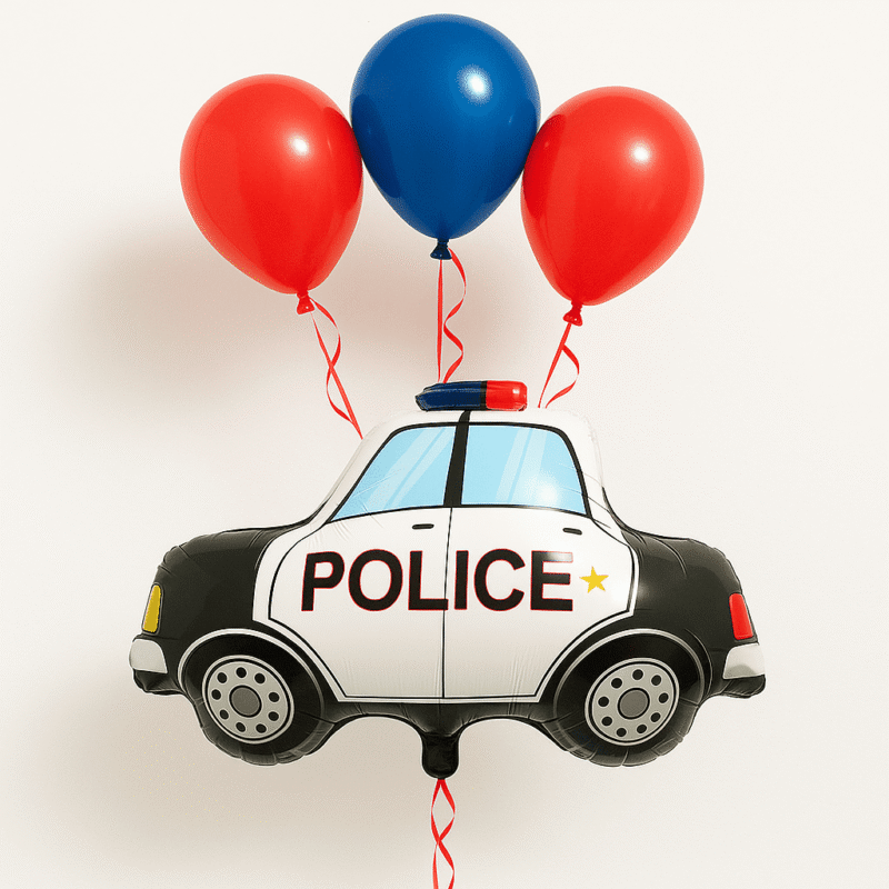 Police Car Balloon - Large Mylar Police Shape Balloon