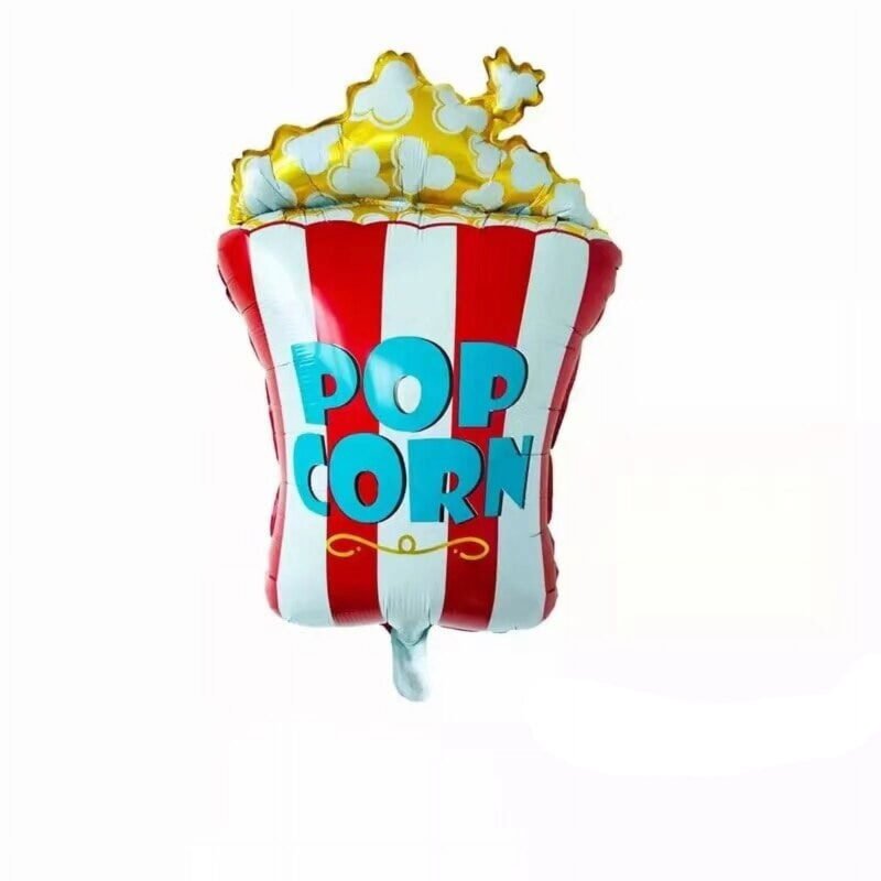 Popcorn Box Foil Balloon for Movie Nights and Festive Fun Foil Balloon for Cinema Themed Parties