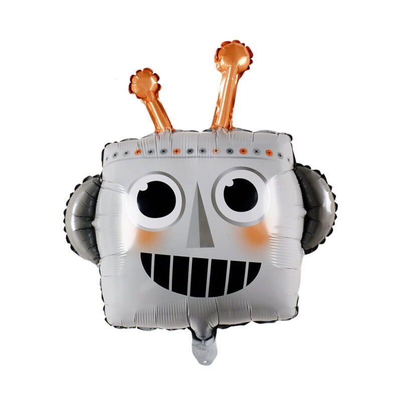 Robot Character Foil Balloon Kids Birthday Balloons and Robot Themed Party Supplies