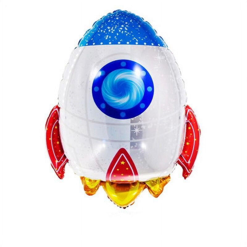 Rocket Ship Shape Foil Balloon Kids Birthday Balloons and Space Themed Party Supplies