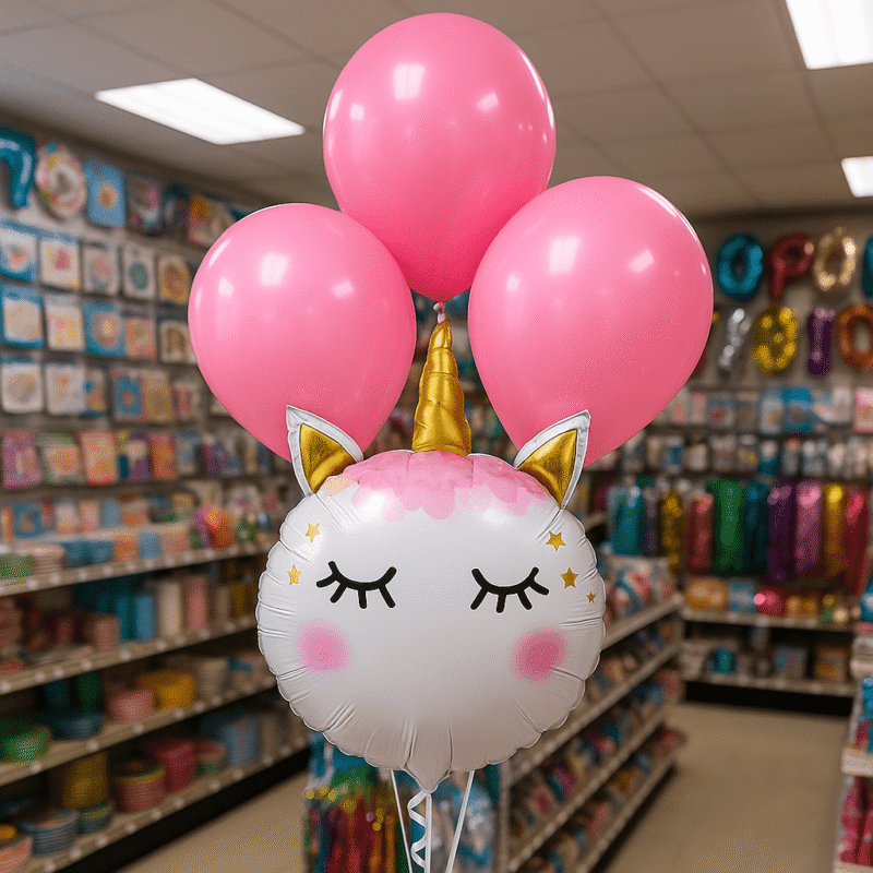 Sleepy Unicorn Balloon Mylar Unicorn Birthday Party Balloon
