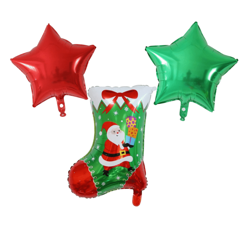 Socks Shape Christmas Balloon - Foil Balloon for Festive Celebrations
