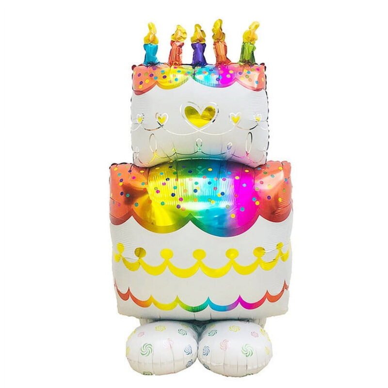 Standing Base Cake Balloon Foil Mylar Celebration Balloon