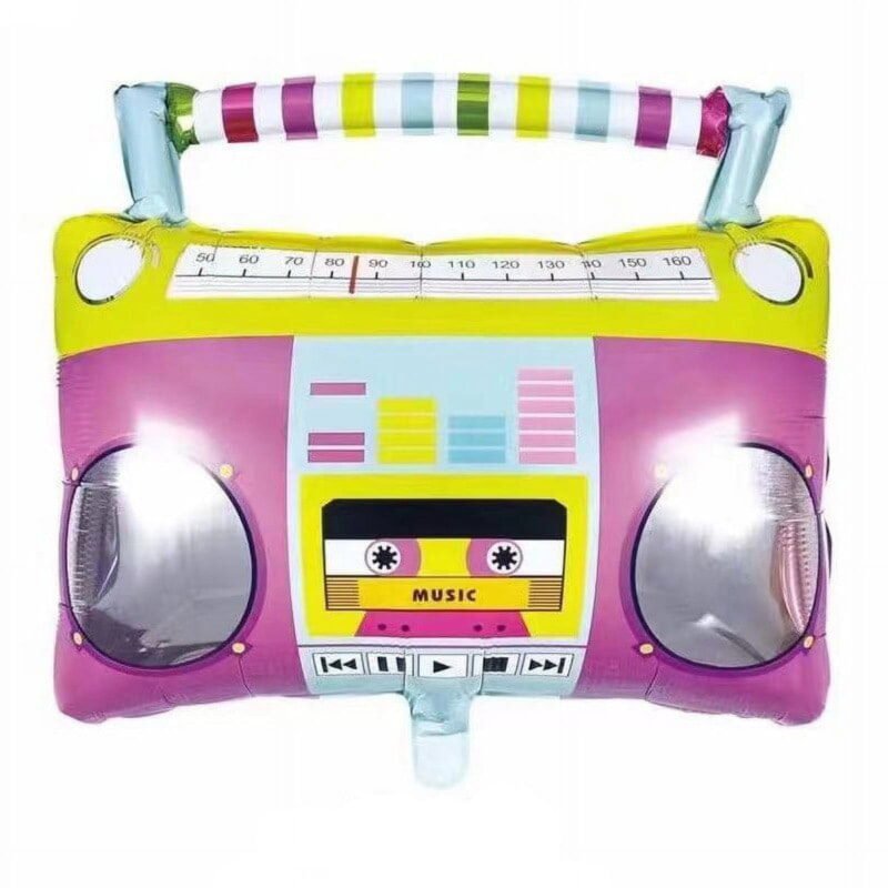 Stereo Dance Shaped Mylar Foil Balloon for Music-Themed Celebrations