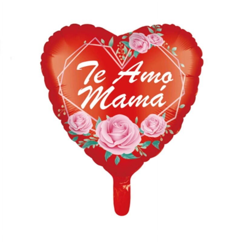 Te Amo Mama 18" Heart Shape Foil Balloon Mother's Day Spanish Balloons and Celebrations