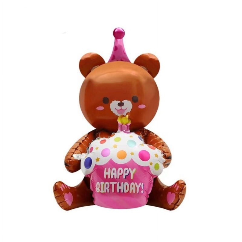 Teddy Bear Balloon Table Stand Bear Happy Birthday Bear Balloon