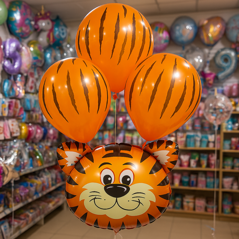 Tiger Share Balloon Animal Zoon Tiger Mylar Balloon Decoration Party