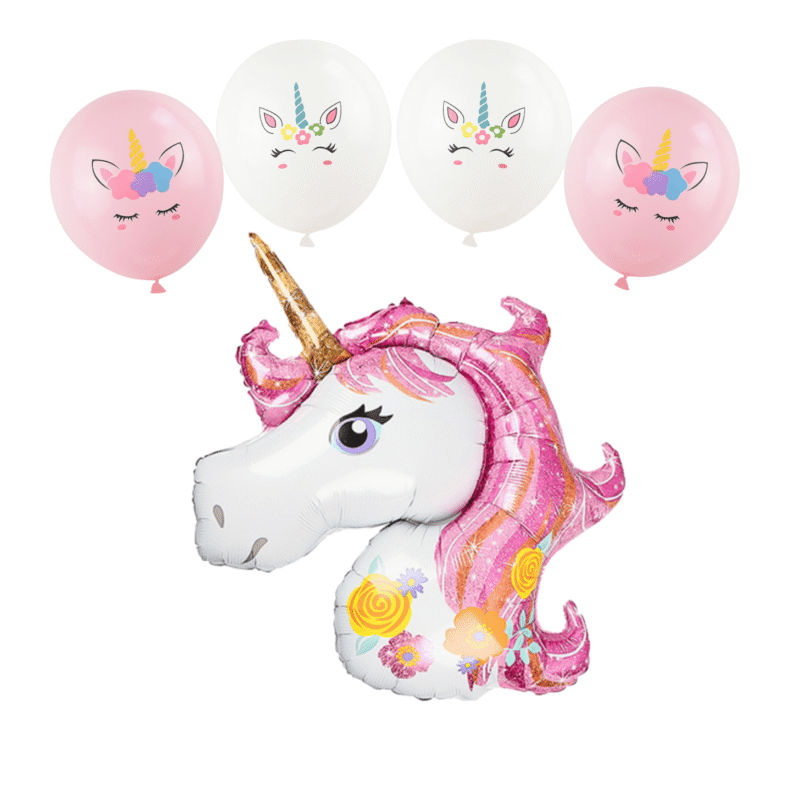 Unicorn Balloon Set - Mylar and Latex Balloons for Birthday Party and Celebration Decor