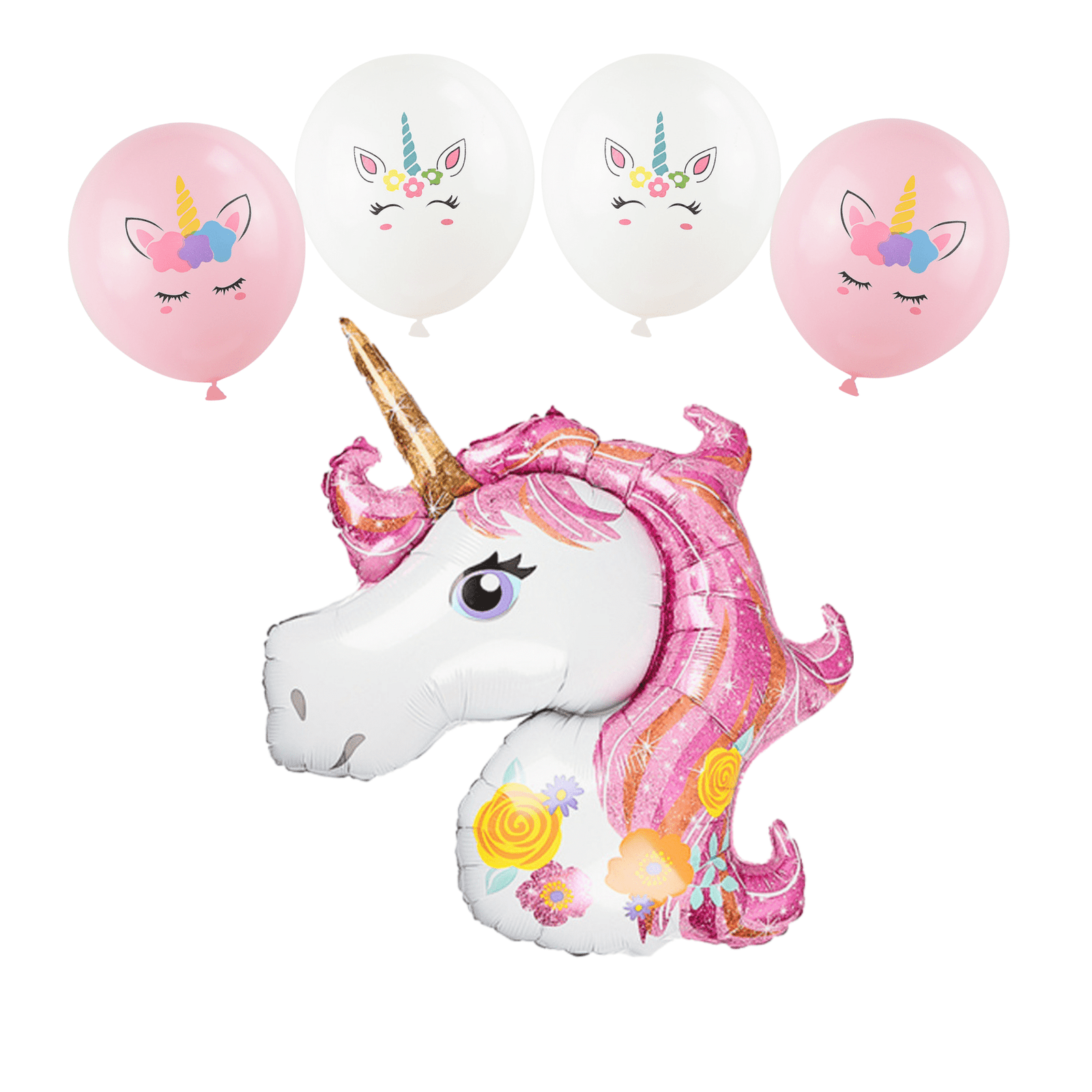 Unicorn Balloon Set - Mylar and Latex Balloons for Birthday Party and Celebration Decor