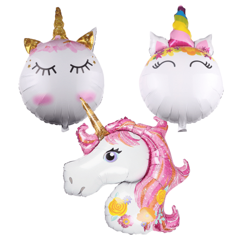 Unicorn Mylar Balloon Set - Magical Unicorn Party Decorations for Birthday or Baby Shower