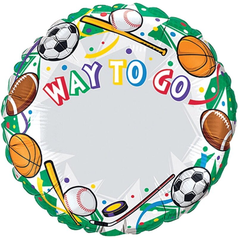 Way To Go Sports Balloon Just Write Sport Mylar Balloon 18 Inch