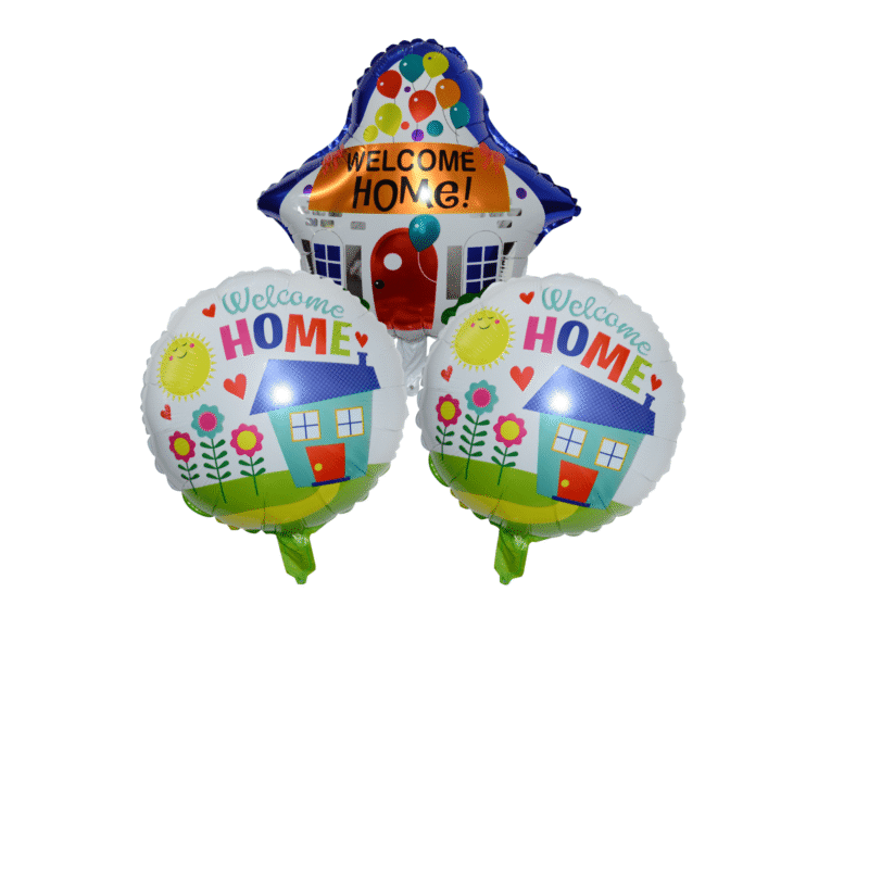 Welcome Home Mylar Balloon Set – 3 Pack Foil Balloons for Homecoming Celebrations