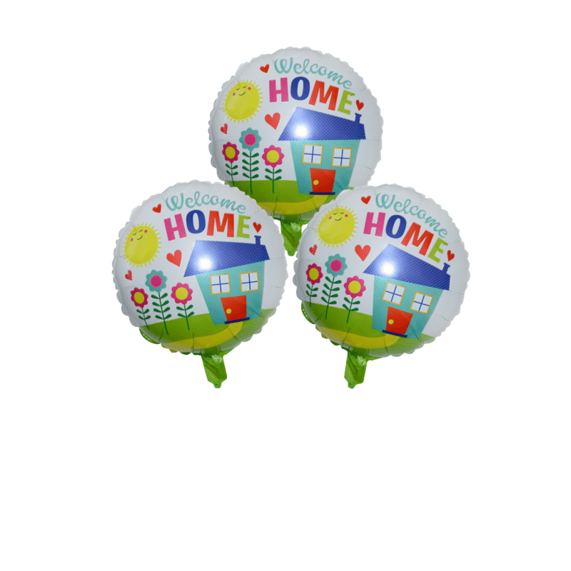 Welcome Home Mylar Balloon Set – 3 Pack Foil Balloons for Welcome Home Party Decorations