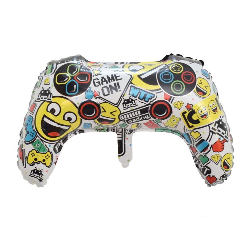 White Gaming Controller Balloon Foil Mylar Controller Shape Party Balloon