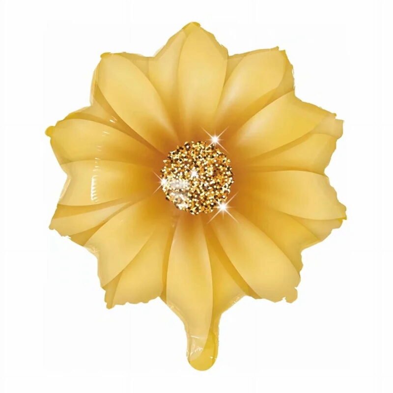 Yellow Flower Foil Balloon - Bright and Cheerful Party Decoration