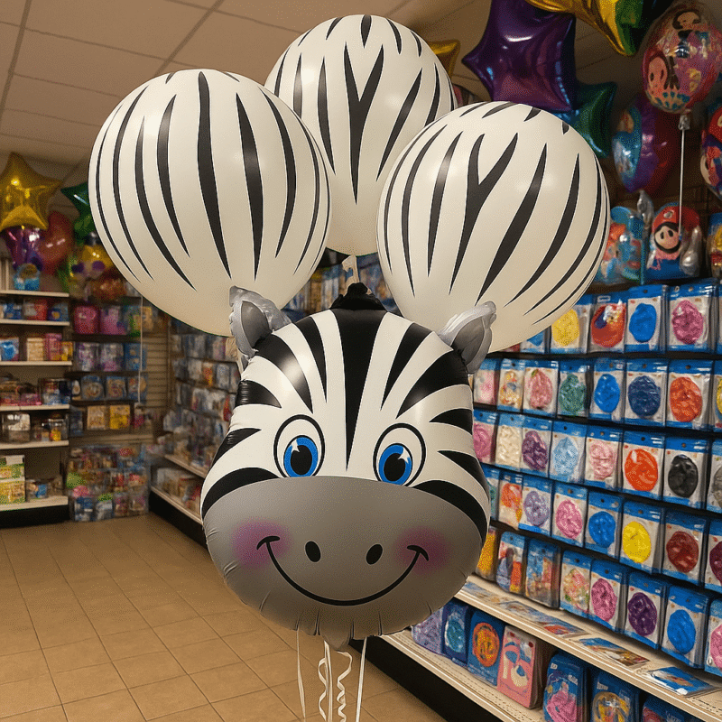 Zebra Shape Balloon Animal Theme Safari Mylar Balloon Decoration
