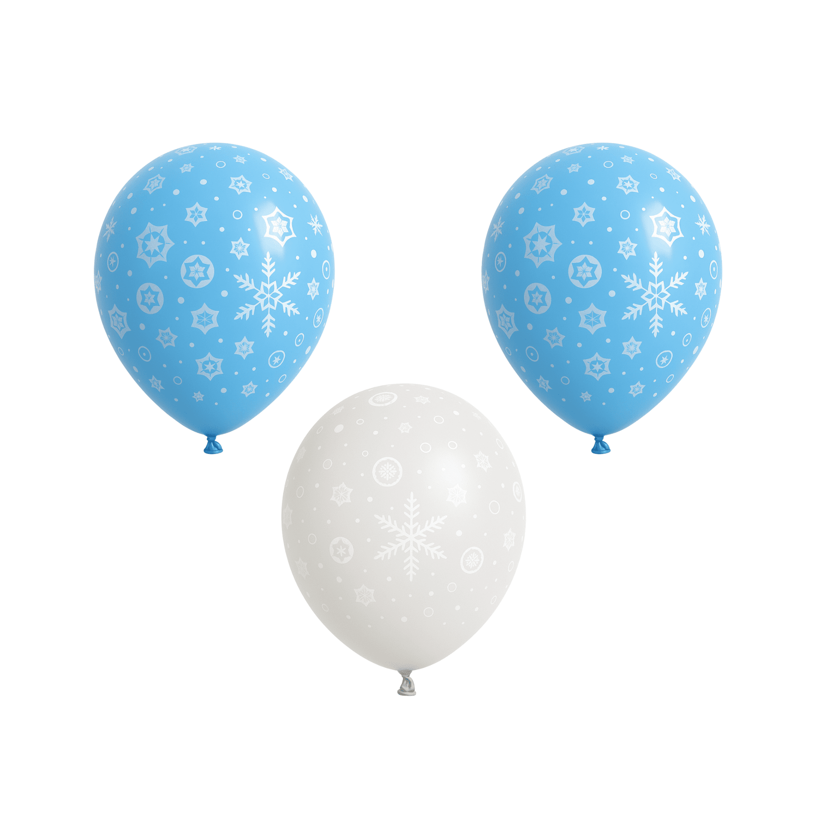 Frozen Olaf 7th Birthday Party Balloons Set Blue Silver balloons - Image 2