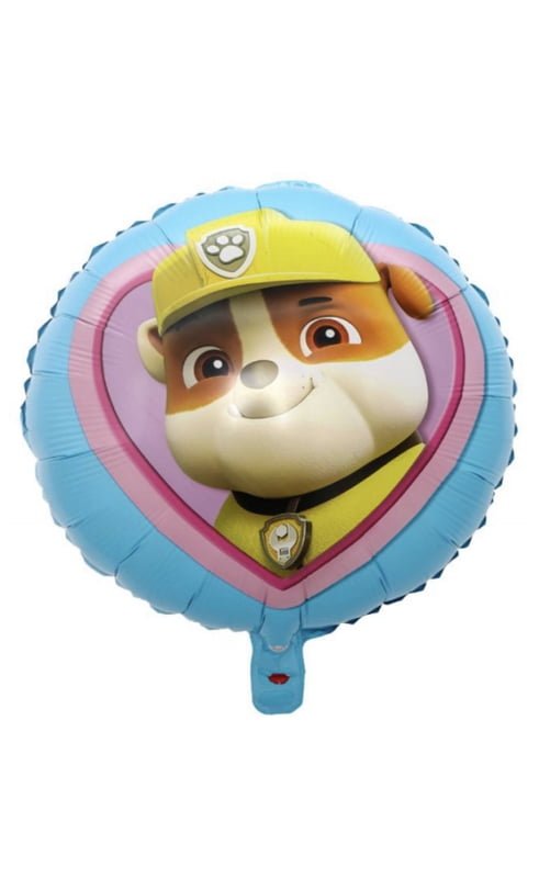 Paw Patrol Number 6 Birthday Party Foil Balloons Gold Blue Kids - Image 3
