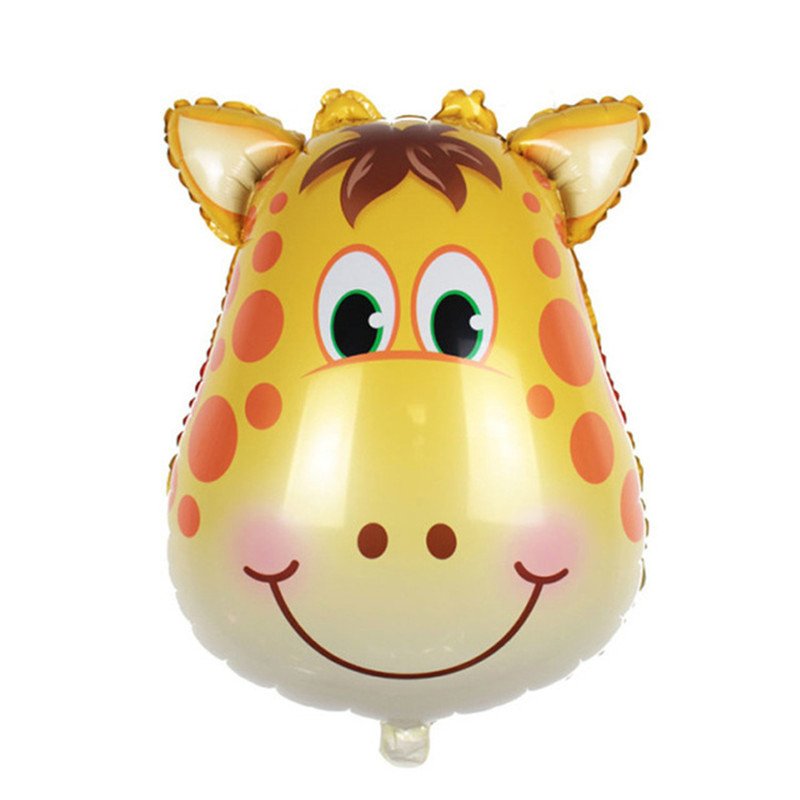 Jumbo Cute Giraffe Head Foil Balloon - Adorable Animal Theme Birthday Party Decor, Baby Shower, Jungle Safari Celebration Supplies for Kids & Adults