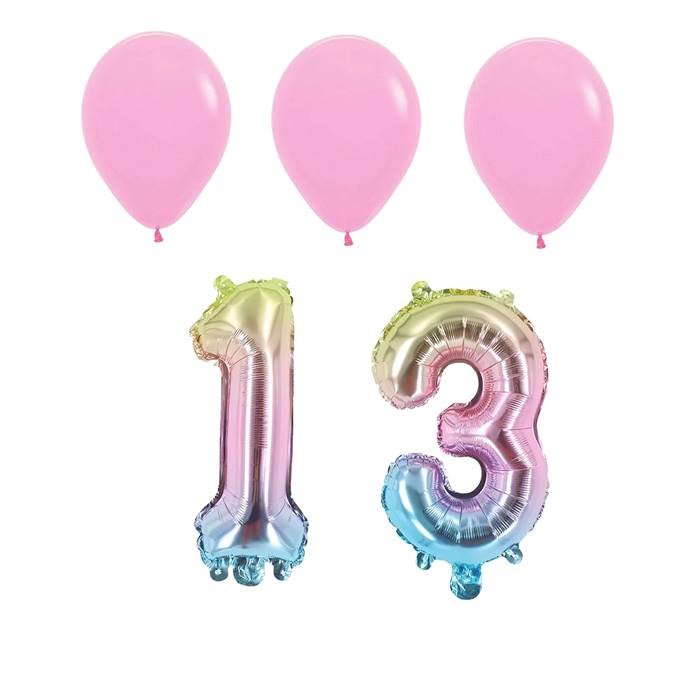 Number Sixteen Black Balloon, 32" Foil Mylar, Sweet 16 Birthday Party Age Balloon