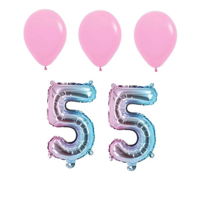 Number Sixty Blue Balloon, 32" Foil Mylar, 60th Birthday Party Age Balloon