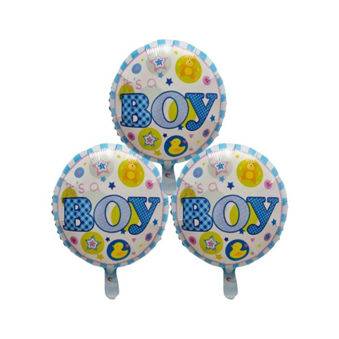 It's a Boy Balloon Decoration Set - Baby Shower Party Supplies - Blue Round Foil