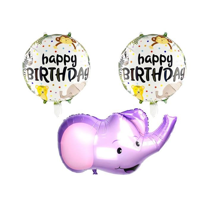 Jungle Safari Animal Birthday Party Balloon Decoration Set Kids Purple Pink