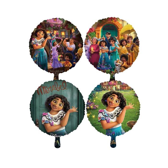 Four Magical Family Celebration Party Balloons, 18 Inch Round Foil Decorations