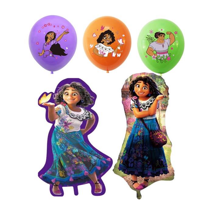 Vibrant Magical Family Theme Party Balloon Bundle - 5 Piece Assortment