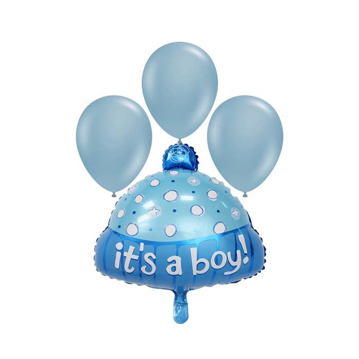 It's A Boy Baby Shower Foil Balloon Bouquet Set Party Decoration Blue