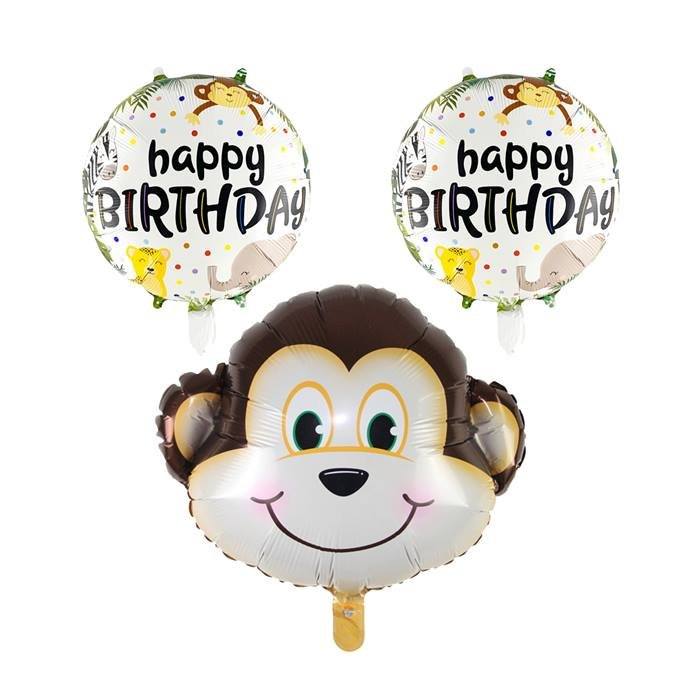 Monkey Face Birthday Party Balloon Decoration Set Kids Celebration