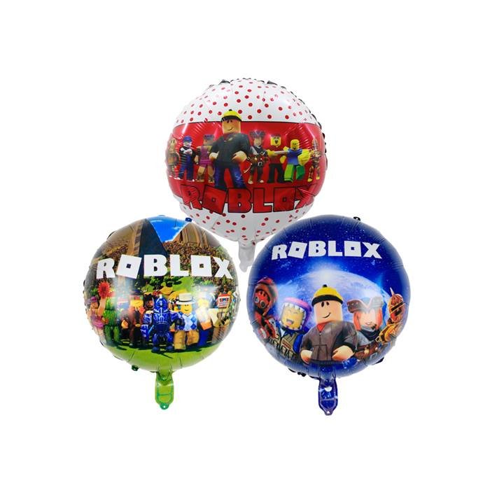 Roblox Party Round Foil Balloon Set Kids Birthday Celebration Decoration