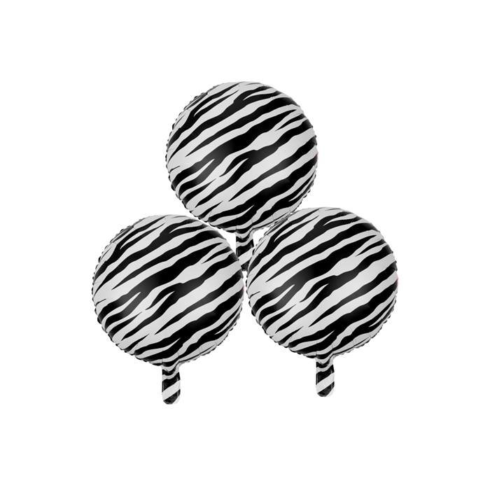 Zebra Print Foil Balloons Party Decoration Set Kids Adults Black White